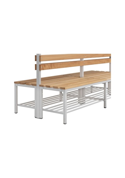 Ayakkabılıklı 6 Ayaklı Çift Taraflı Bank, Kanca Şeritli Bank, 18 Kanca, 200x85x170 Cm, Spor Bankı