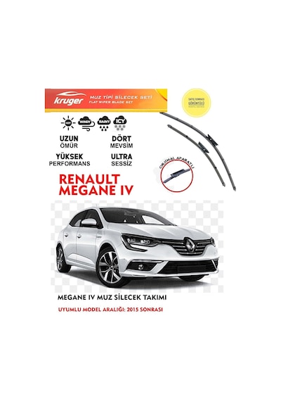 Megane 4 Muz Silecek Silgi Silgeç Takımı 2023 Model Araca Özel . Aparat