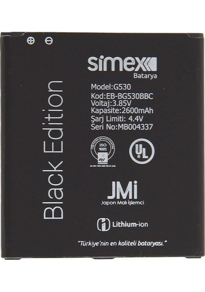 Simex G530/j3/j5 Galaxy Grand Prime İle Uyumlu Sbt-01 Eb-bg530bbc Batarya