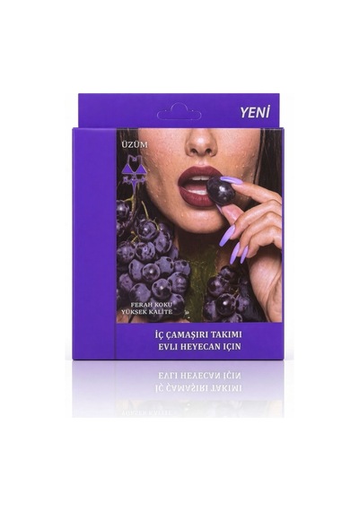 Colezium Üzüm Aromalı Yenilebilir İç Çamaşırı Takımı - Renkli / Standart Çok Renkli