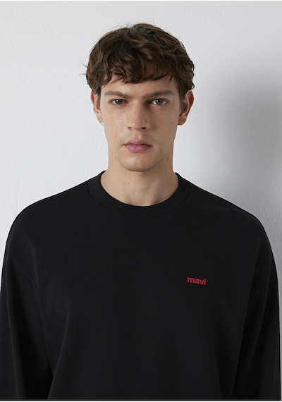 Mavi M0s10643-900 Mavi Bisiklet Yaka Sweatshırt Siyah Erkek Sweatshirt
