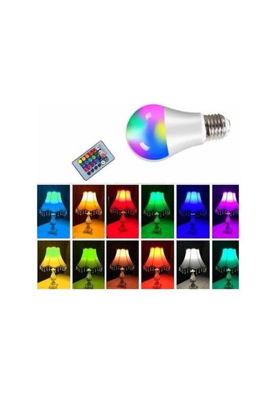 Ambiyans Aydınlatma Rgb Led Lamba Kumandalı Renk Değiştirebilen Çok Renkli