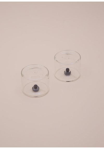 The Mia Yuvarlak Tuzluk Biberlik 2li Set 6x5 Cm Turuncu