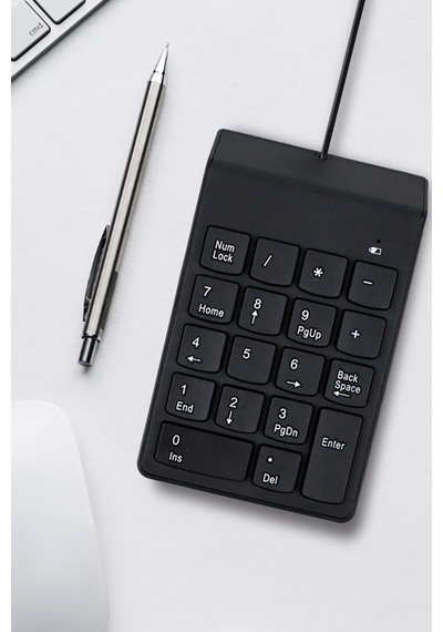 Kablolu 18 Tuşlu Mini Rakam Klavyesi Numeric Klavye Mini Dekoratif Num Klavye