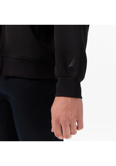 Nautica Classic Fit Erkek Fermuarlı Sweatshirt K57221t Siyah