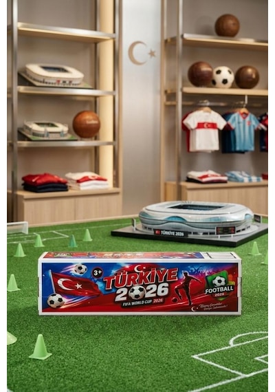 Mini Futbol Kalesi Seti 60cm Türkiye 2026 Dünya Kupası Temalı Hafif Taşınabilir Oyuncak Fileli Kale