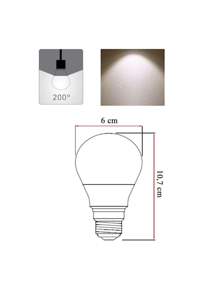 Panasonic 8,5w 60w Led Ampul 4000k - Gün Işığı 10 Adet Tasarruflu Lamba