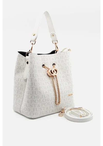 Kadın Günlük Kullanıma Uygun Ayarlanabilir Askılı Şık El & Omuz Çantası Shoulder Bag Beyaz