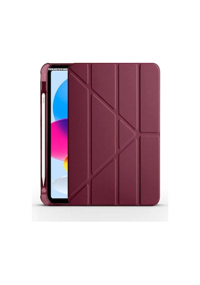 Apple Uyumlu iPad  11 A16 2025 10. Nesil 10.9 Kılıf Katlanır Kalem Bölmeli Silikon Standlı Uyku Modlu Akıllı Kapak