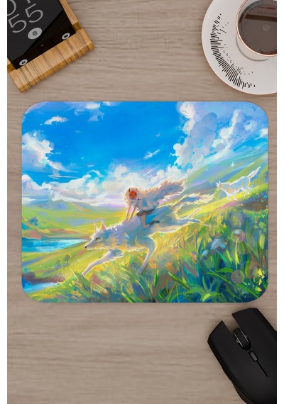 Mononoke Hime Anime V3 - 22x18 Gaming Kauçuk Kaymaz Taban Mouse Pad Fare Altlığı