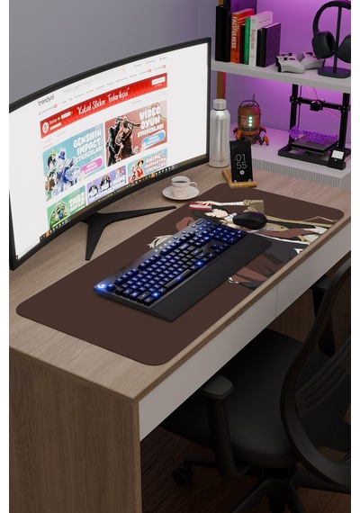 Bungou Stray Dogs Anime V1 - 90x40 Xxl Gaming Kauçuk Kaymaz Taban Mouse Pad Fare Altlığı