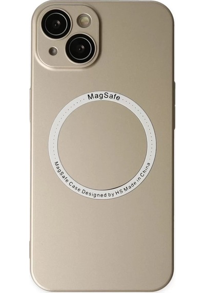 Newface Apple İphone 14 Plus Kılıf Jack Magneticsafe Lens Silikon - Gold Altın