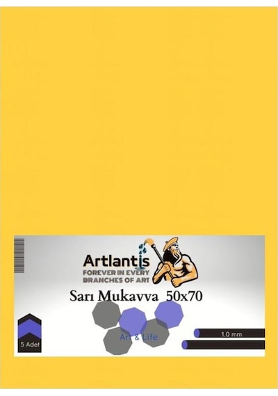 Renkli Mukavva 50X70 5 Adet Artlantis Renkli Mukavva 5 Adet