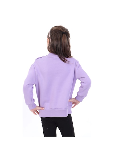 Toontoy Kız Çocuk Baskılı Relax Fit Dik Yaka Düşük Omuz Sweatshirt - Sol Omuz Çıtçıtlı Lila Toontoy Kız Çocuk Baskılı Relax Fit Dik Yaka Düşük Omuz Sweatshirt - Sol Omuz Çıtçıtlı Lila