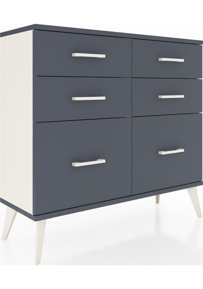 Arges Şifonyer 6 Çekmeceli 88x30x80 Aytaşı-antrasit Antrasit Arges Şifonyer 6 Çekmeceli 88x30x80 Aytaşı-antrasit Antrasit