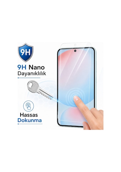Samsung Galaxy Uyumlu S24 Fe Ekran Koruyucu Nano Şeffaf Esnek