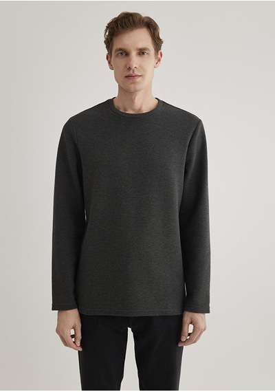 Mavi Uzun Kol Penye Antrasit Erkek Sweatshirt M064622-26834 Antrasit