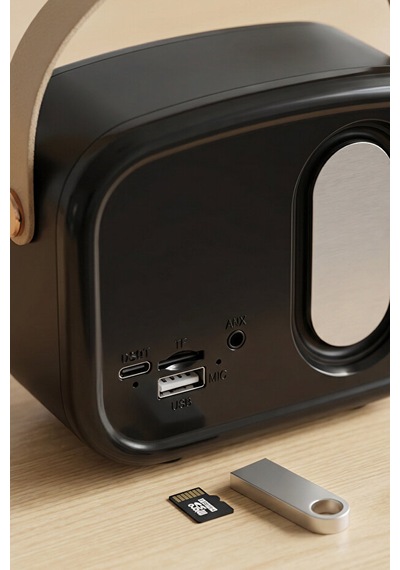 Mikado Echoes Siyah Usb+tf Kart+bluetooth Destekli Klasik Retro Müzik Kutusu