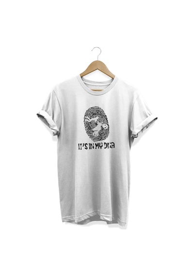 It' S In My Dna Baskılı Beyaz T-shirt Beyaz