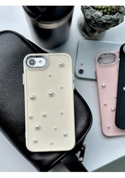 Iphone 7-8 - Se 2020 - Se 2022 Uyumlu Pearl 3d Oyuncak Tasarımlı Esnek Silikon Kılıf - Krempearl 50 x 22