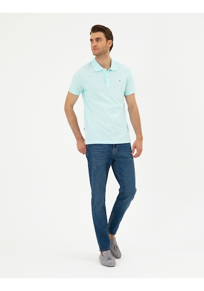 Pierre Cardin Erkek Su Yeşili Tişört Basic 50291625-vr048 Su Yeşili