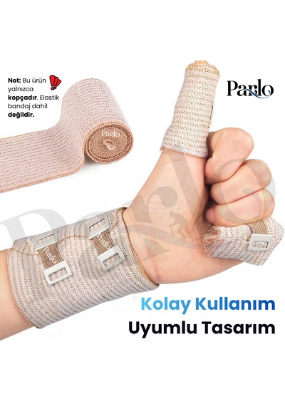 Parlo Yedek Elastik Bandaj Kopçası 50 Li Set Metal Klipsli Esnek Bandaj Sabitleme Aparatı