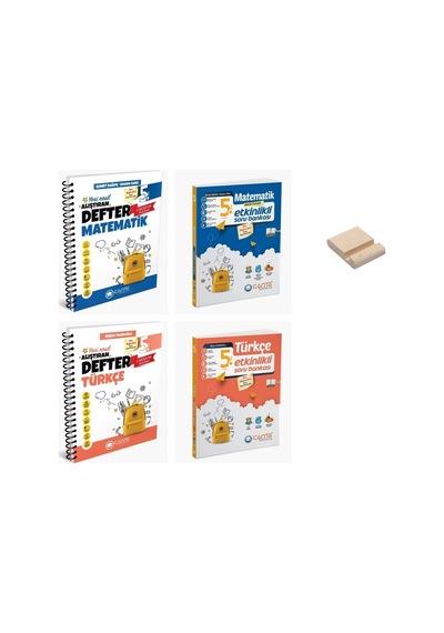 5. Sınıf Matematik Türkçe Alıştıran Defter Ve Etkinlikli Soru Bankası 4lü Set