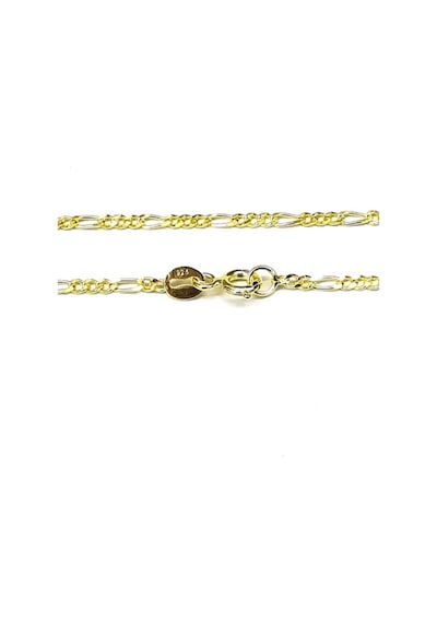 Omar Silver Unisex Extra Ince Figaro 1,9 Mm Gold Altın Kaplama 92