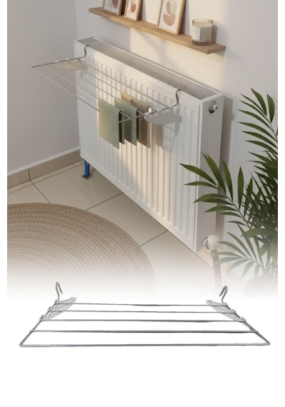 Kurufer 5 Telli Petek Üstü Çamaşır Kurutmalık Askısı Banyo İçi Kalorifer Kurutmalık 60 cm