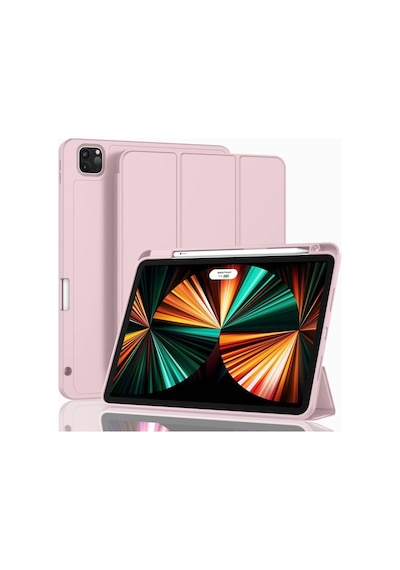 Apple Uyumlu iPad, Pro 12.9 5. Nesil 2021 Kılıf Kalem Bölmeli Smart Case