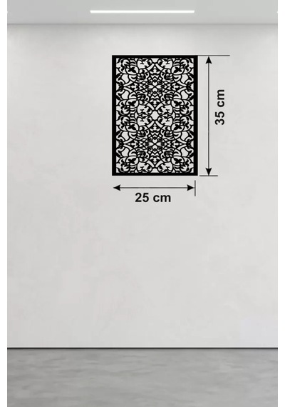 Floral Mandala Desenli Ahşap Duvar Tablosu - 25x35 Cm Lazer Kesim Dekoratif Pano Renkli