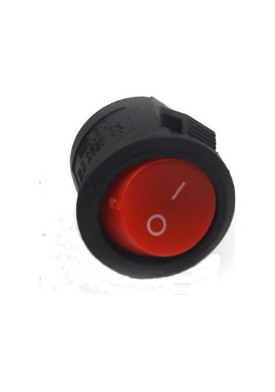 Yuvarlak 2 Pin Anahtar Rocker Switch Mini Buton Kırmızı Aç Kapa