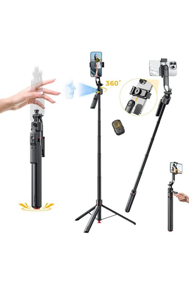Xk-selfie10 Yapay Zeka Destekli Akıllı Yüz Takibi 360 Canlı Yayın Standı, Sabit Çekim Gimbal Tripod