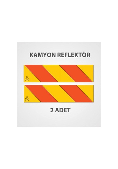 Kamyon Arka Reflektör Saç Levha Takım 2 Adet Kırmızı Sarı Reflektif İşaret Levhası Evimdeyokyok
