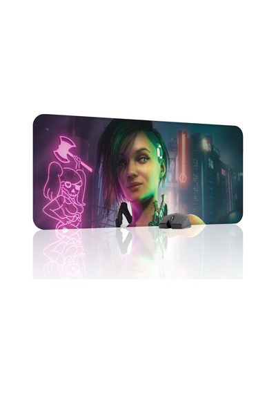 Cyberpunk 2077 Kaymaz Dikişli Kauçuk Oyuncu Mousepad V2 - 90x40 Xxl Gaming Mouse Pad Fare Altlığı