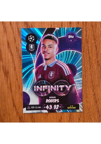Topps Match Attax 2027 Morgan Rogers Infinity Oyun Kartı