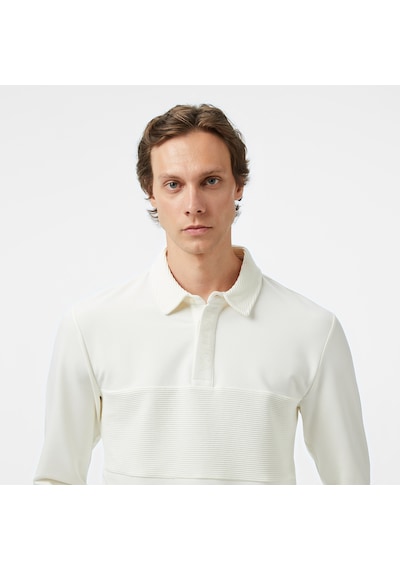 Nautica Erkek Krem Classic Fit Uzun Kollu Polo Yaka T-shirt Çizgili K57307t Krem