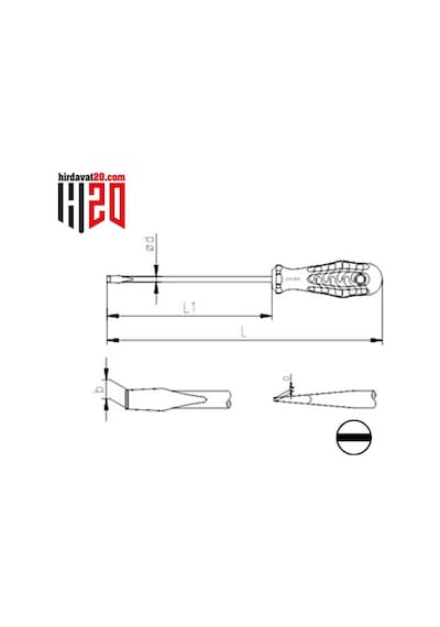 İzeltaş Kraft Seri Düz Uçlu Tornavida 6x175 MM 4100176175