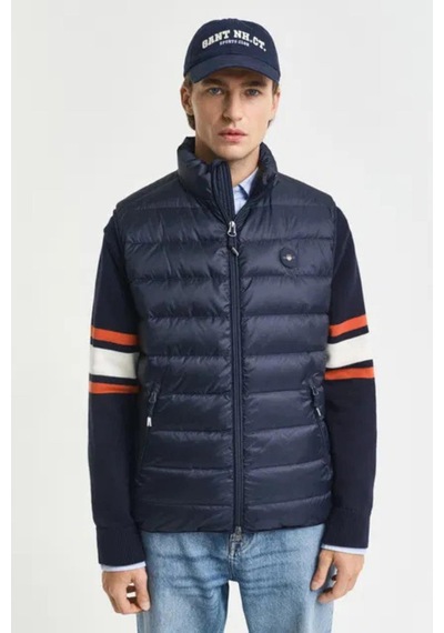Gant Erkek Lacivert Regular Fit Dik Yaka Kaz Tüyü Yelek-11141 Lacivert