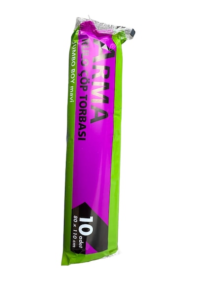 Arma Jumbo Boy 90 Lt. Mavi Çöp Torbası Poşeti - 80 X 110 Cm / 10 Adetlik 3 Rulo