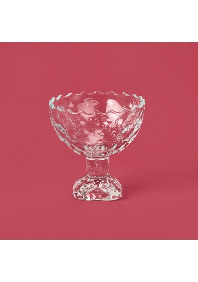 Delii Glass 6'lı Ayaklı Kase Seti - Şeffaf - 225 Ml Renkli
