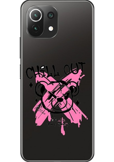 Xiaomi Mi 11 Lite Uyumlu Şeffaf Kılıf Graffiti 6 Tasarımlı