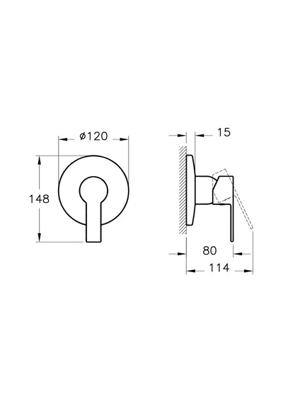 Artema Fold S A42538 Krom Sıva Üstü Ankastre Duş Bataryası Gümüş