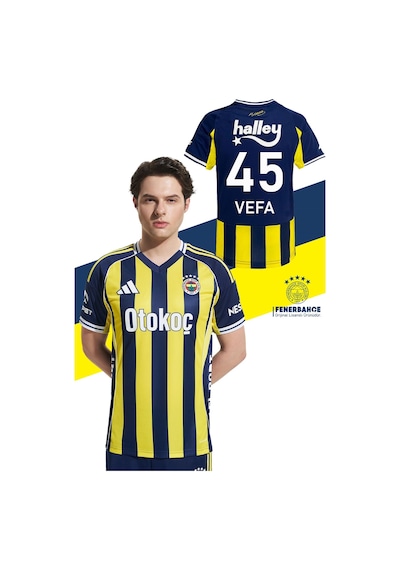 Fenerium Fenerbahçe Lisanslı Kişiye Özel 2025/26 Çubuklu Yeni Sezon Forma Lacivert - Sarı