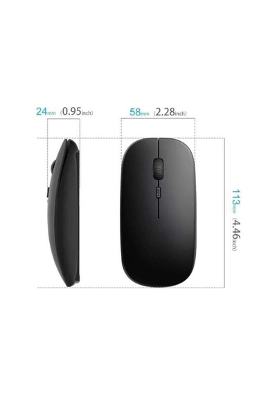 Mey Najmaddin Siyah Wireless Kablosuz Sessiz Mouse Bluetooth Bağlantılı Najmaddin Belirtilmemiş
