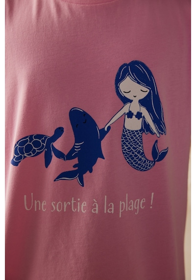 Penti Kız Çocuk La Plage Baskılı 2li Pijama Takımı Çok Renkli