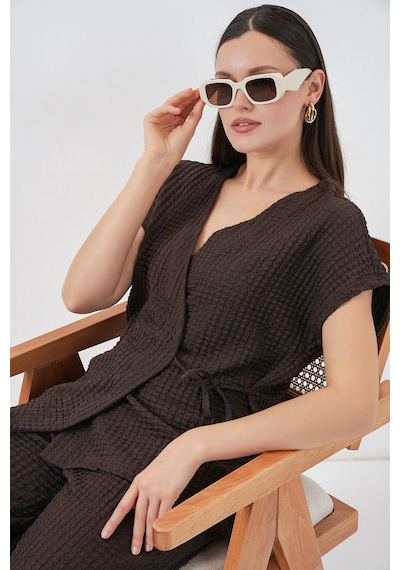 Bigdart Kadın Örme İkili Takım 30064 - Kahverengi