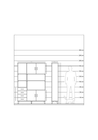 Arges Dolap 8 Raflı 4 Çekmeceli 4 Kapaklı 132x30x195 Antrasit... Antrasit Arges Dolap 8 Raflı 4 Çekmeceli 4 Kapaklı 132x30x195 Antrasit... Antrasit