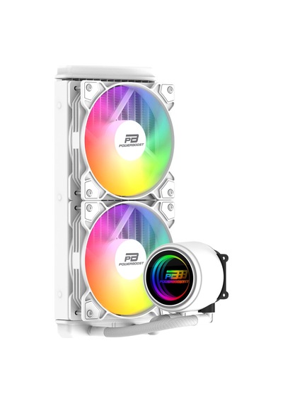 Powerboost 240mm Cırcle 240w Pb-lcs-cr240w Rainbow Fanlı Am5-1851p Sıvı Soğutmalı İşlemci Fanı Beyaz