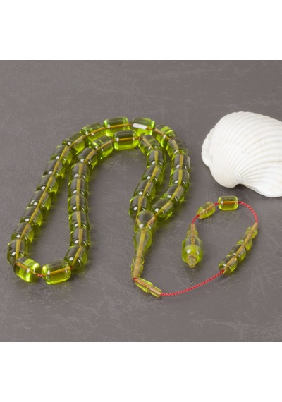 İbrahim ATASEVER Katalin Çubuk Kapsül Kesim 8x15.5mm Tesbih -yeşil-ibrahim Atasever Usta İşi Yeşil